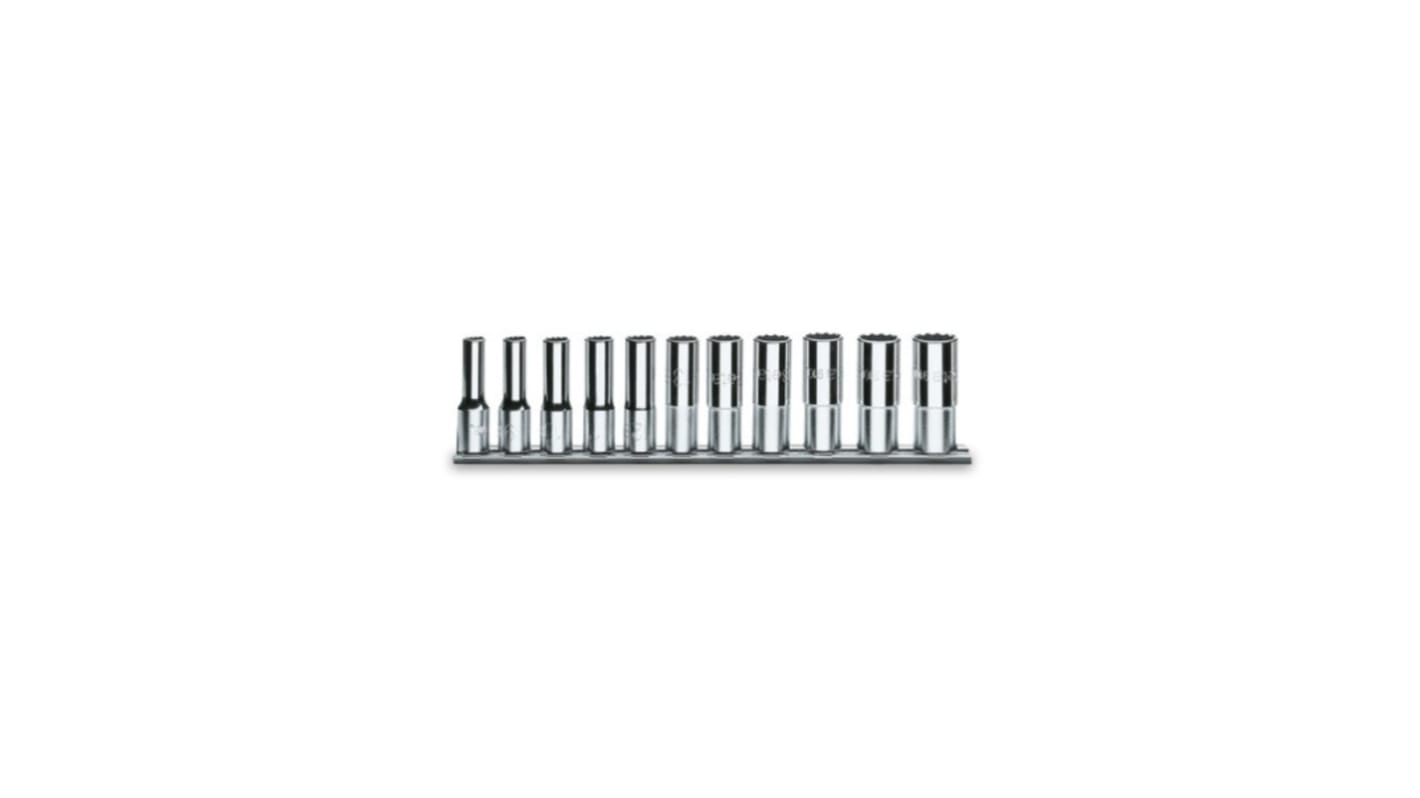 BETA 11-Piece Metric 1/2 in Deep Socket Set , 12 point