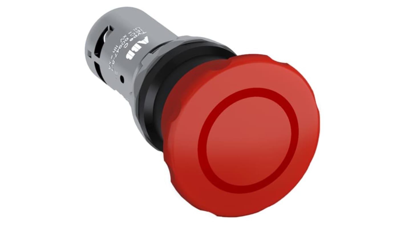 ABB Compact Series Pull Release Emergency Stop Push Button, Panel Mount, 2NC