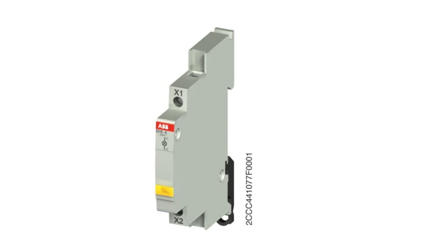 ABB, E219, Panel Mount Yellow LED Indicator, IP20, Rectangular, 48V