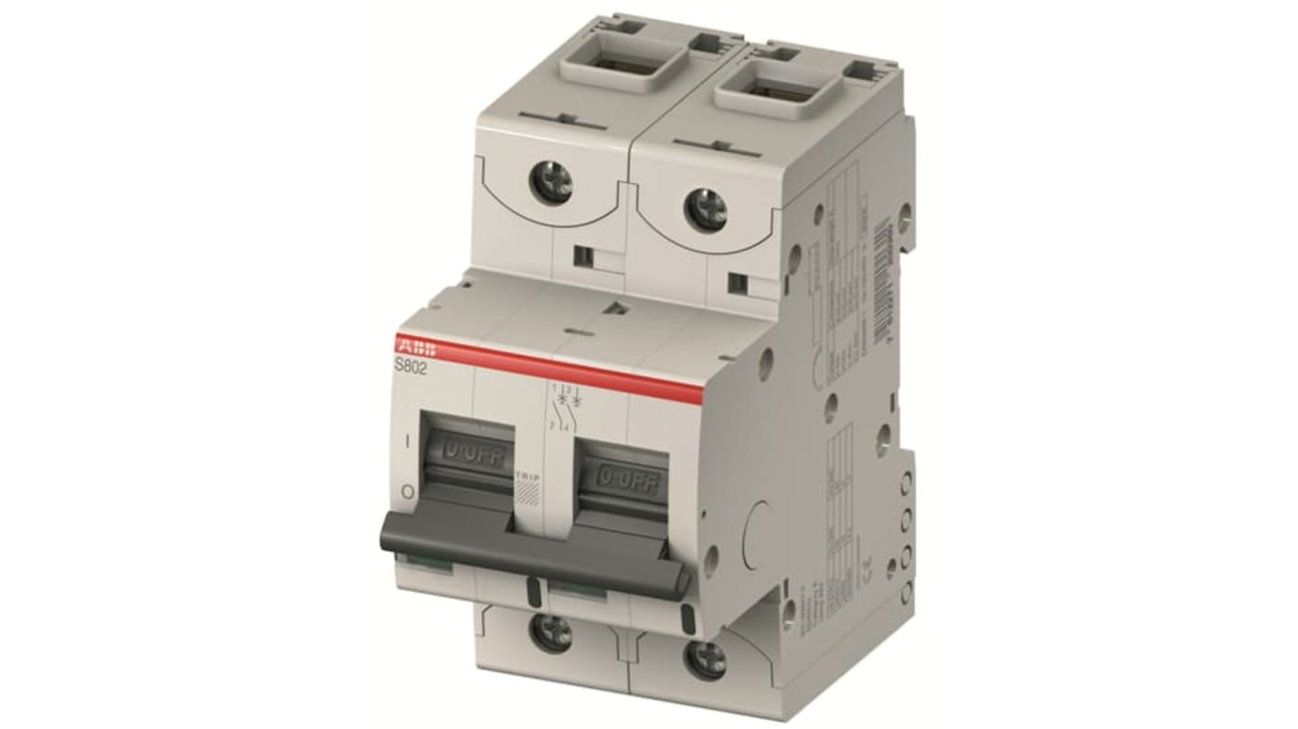 ABB High Performance S800N MCB, 2P, 125A Curve B