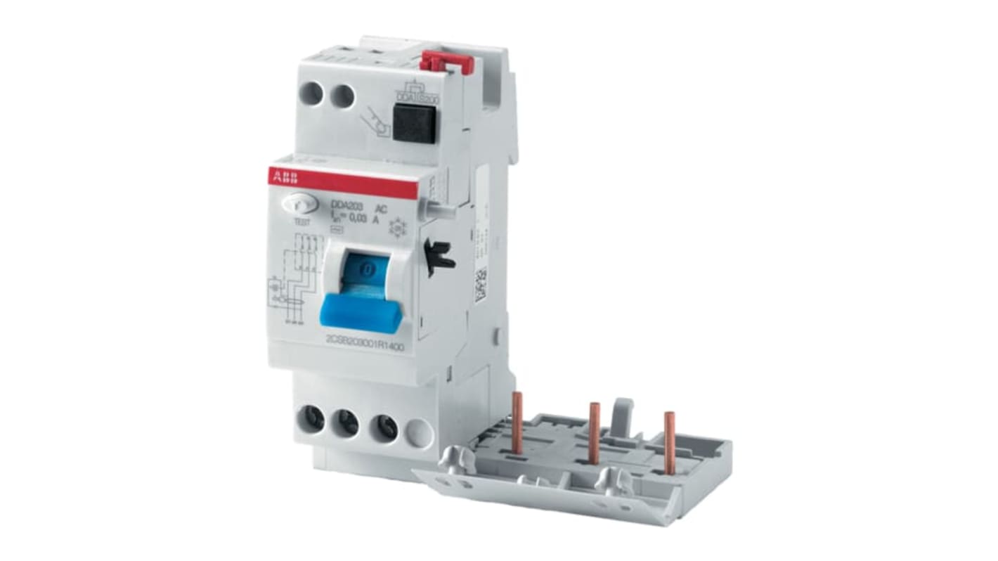 ABB DDA200 RCD, 25A, 3 Pole, 500mA