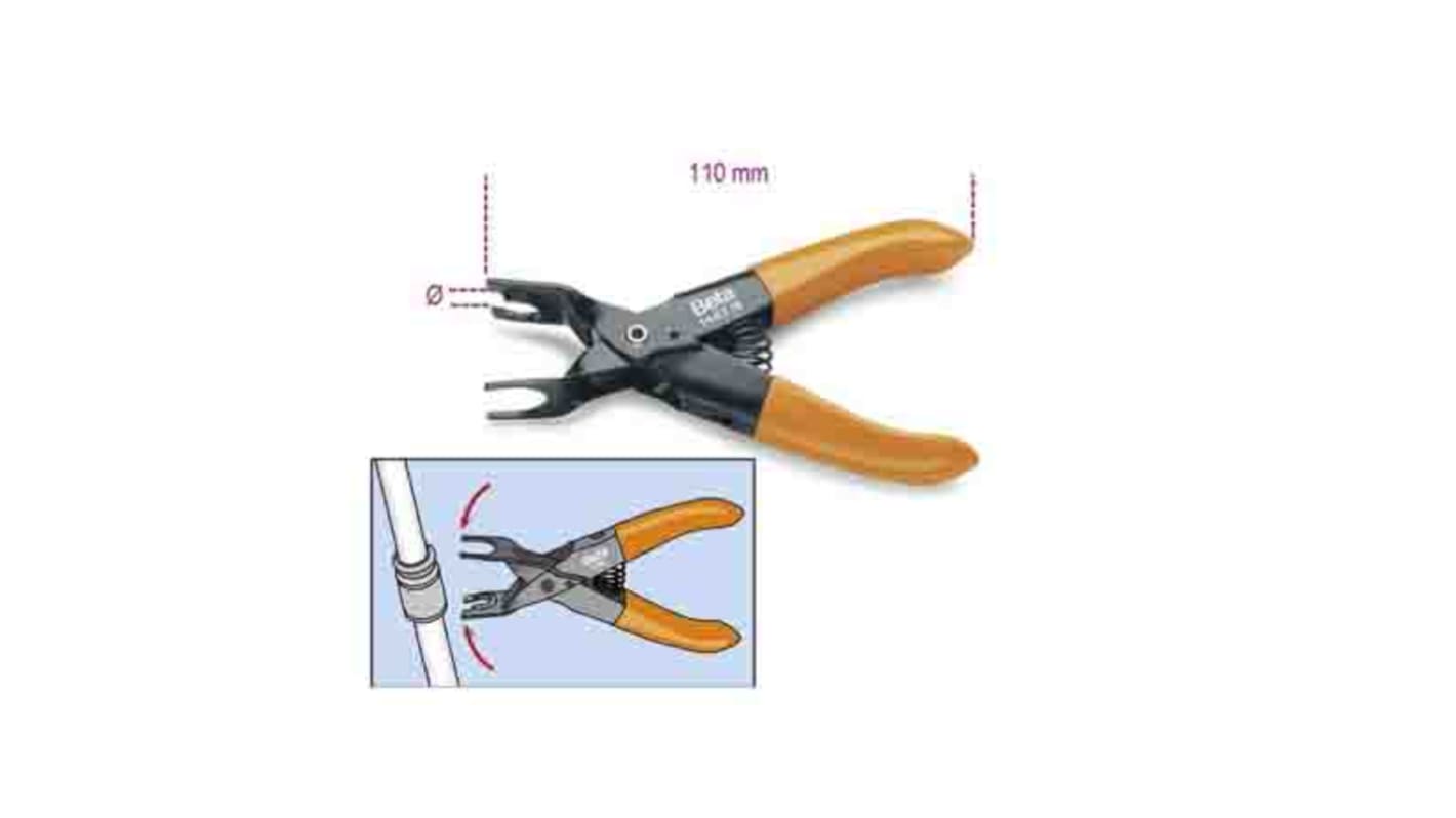 BETA Coupling Pliers, 110 mm Overall, Straight Tip
