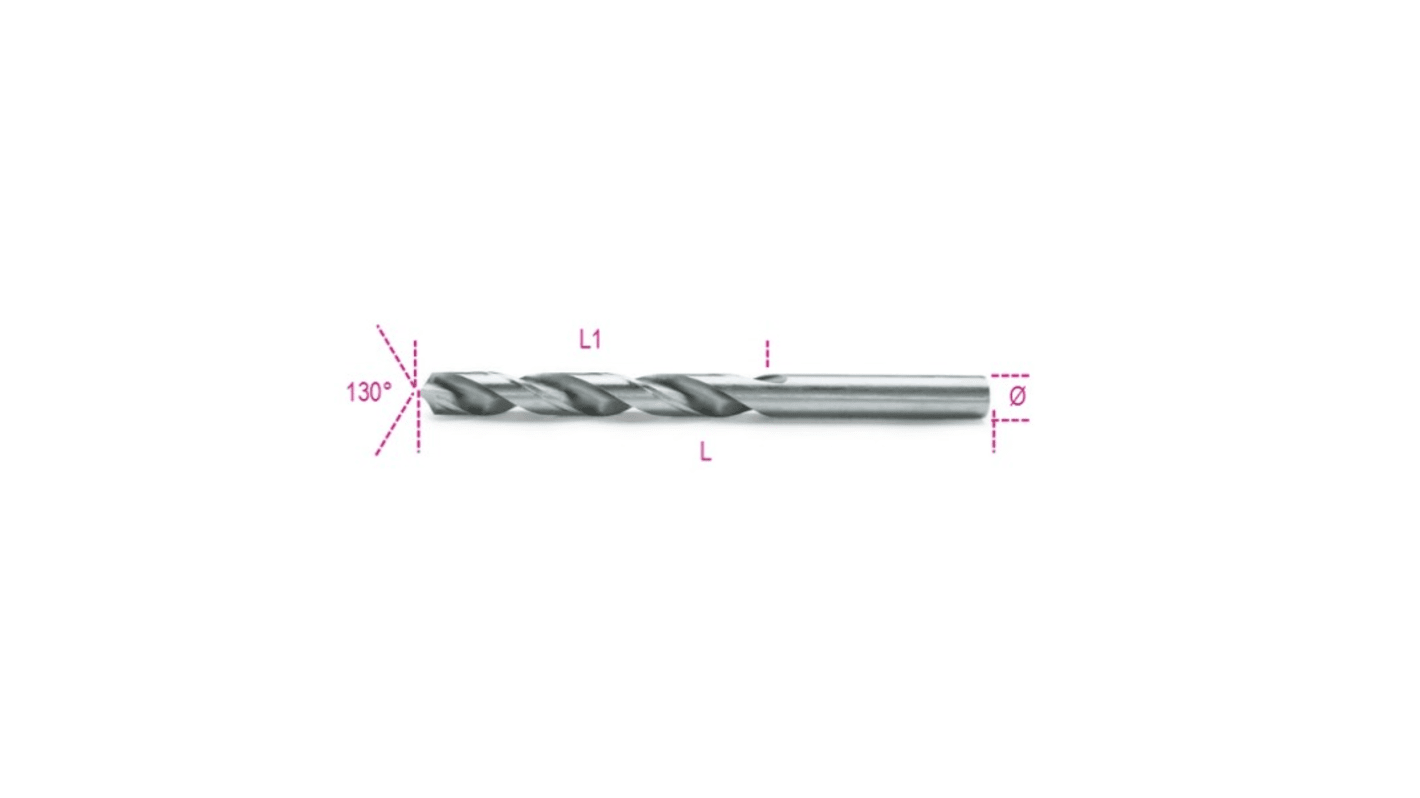 BETA HSS Twist Drill Bit for Metal, 6.75mm Diameter, 109 mm Overall