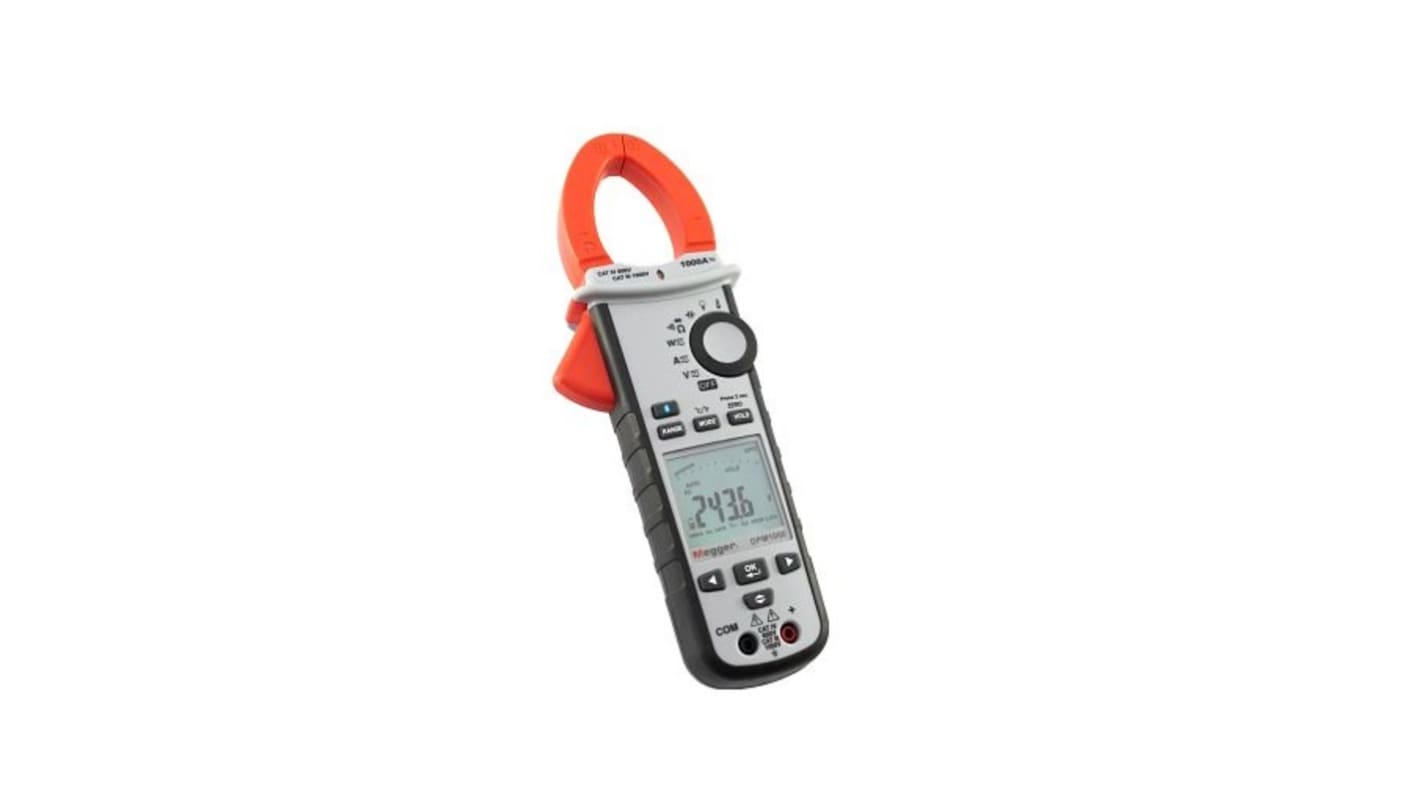 Klešťový měřicí přístroj 1000A ac 1000V ac 1000V dc 1000A dc 100000Ω +1000°C, CAT IV, typ displeje: LCD Megger DPM1000,