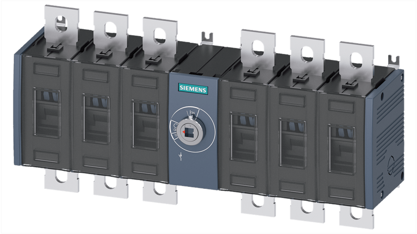 Siemens 6P Pole Switch Disconnector - 400A Maximum Current, 10.8W Power Rating, IP00, IP20