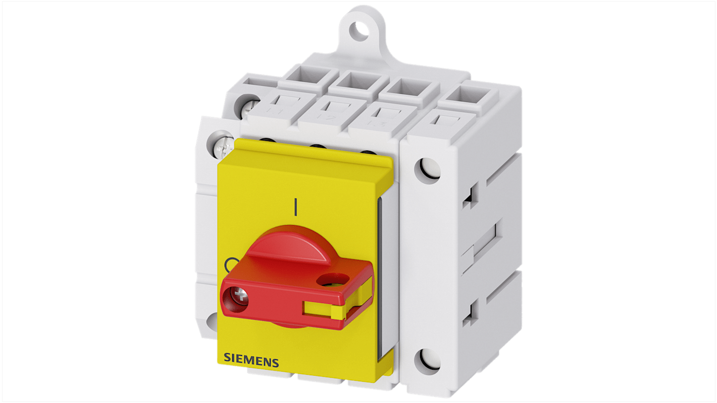 Siemens 3LD3 Trennschalter 4-polig, 16A, 16A, 1 x Schließer, SENTRON Geschlossen, RK5 Sicherungsgröße