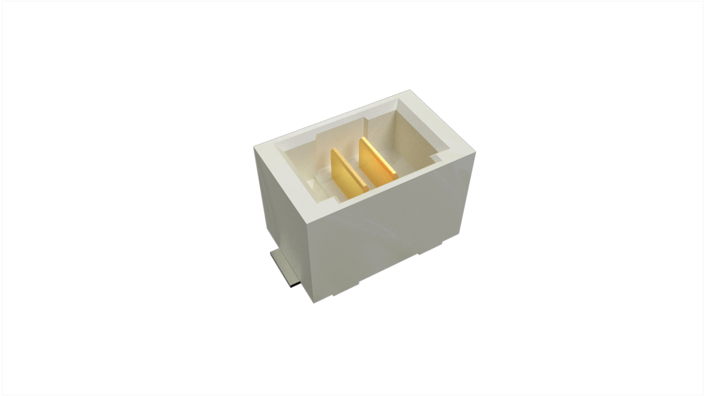 Amphenol Communications Solutions PowerStak Series Vertical PCB Header, 2 Contact(s), 1 Row(s), Shrouded