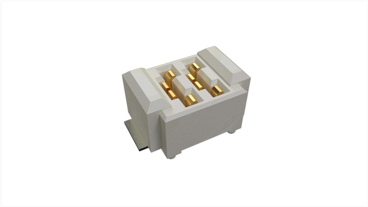 Amphenol Communications Solutions PowerStak Series Vertical Surface Mount PCB Socket, 2-Contact, 1-Row, Solder