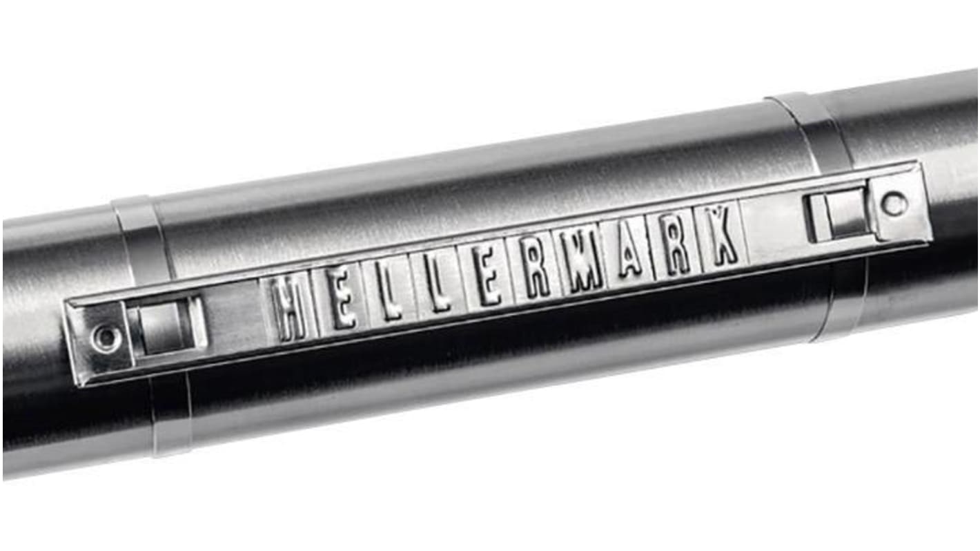 HellermannTyton SSM Kabelmarkierung, Kabelbinder, Beschriftung: F, Metall - 8mm
