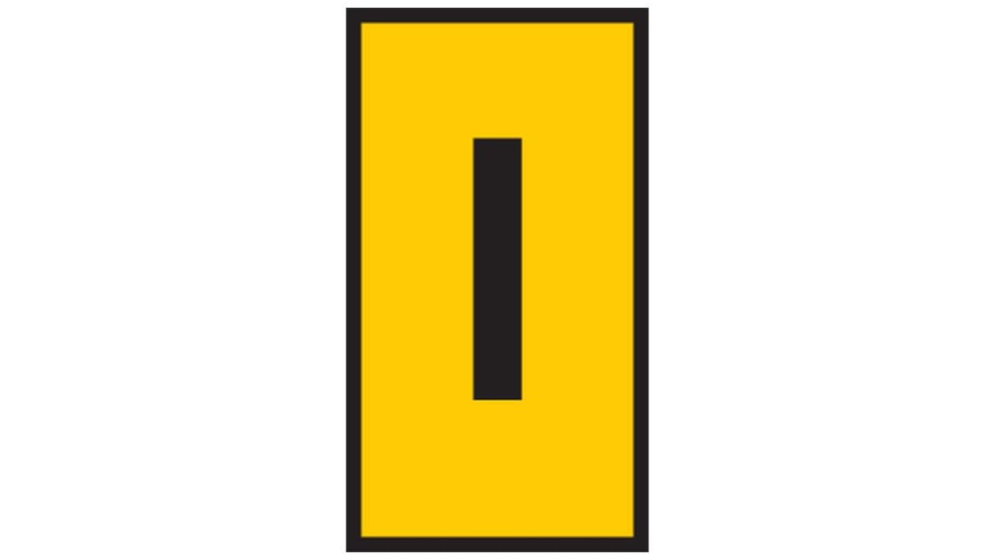 HellermannTyton WIC0 Cable Markers, Yellow, Pre-printed "I", 2 → 2.8mm Cable, 561-00094 WIC0-I-PA66-YE