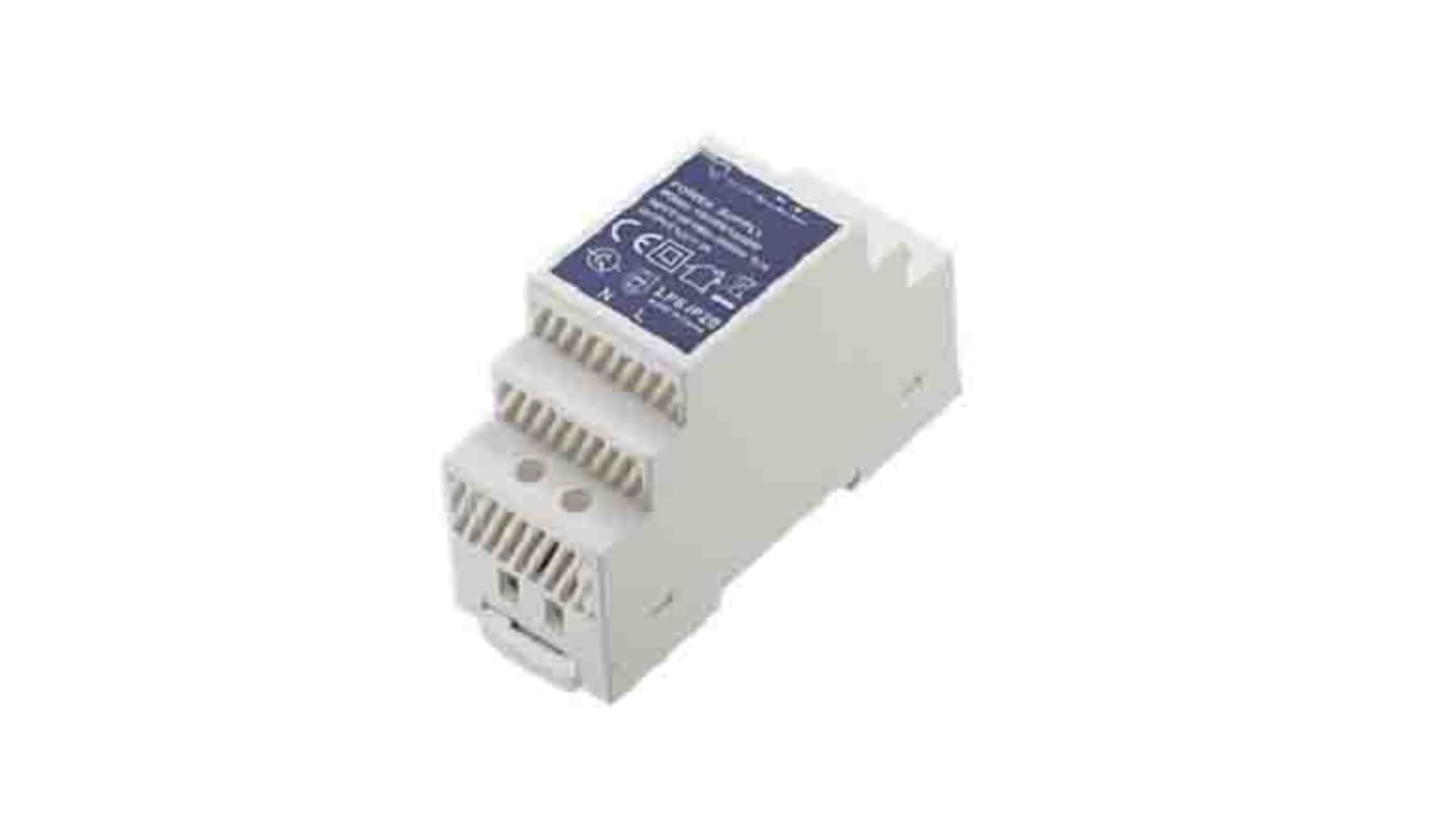 Alimentatore a montaggio su guida DIN RS PRO, 12V cc, 2.5A, 90 → 264V ca, 30W