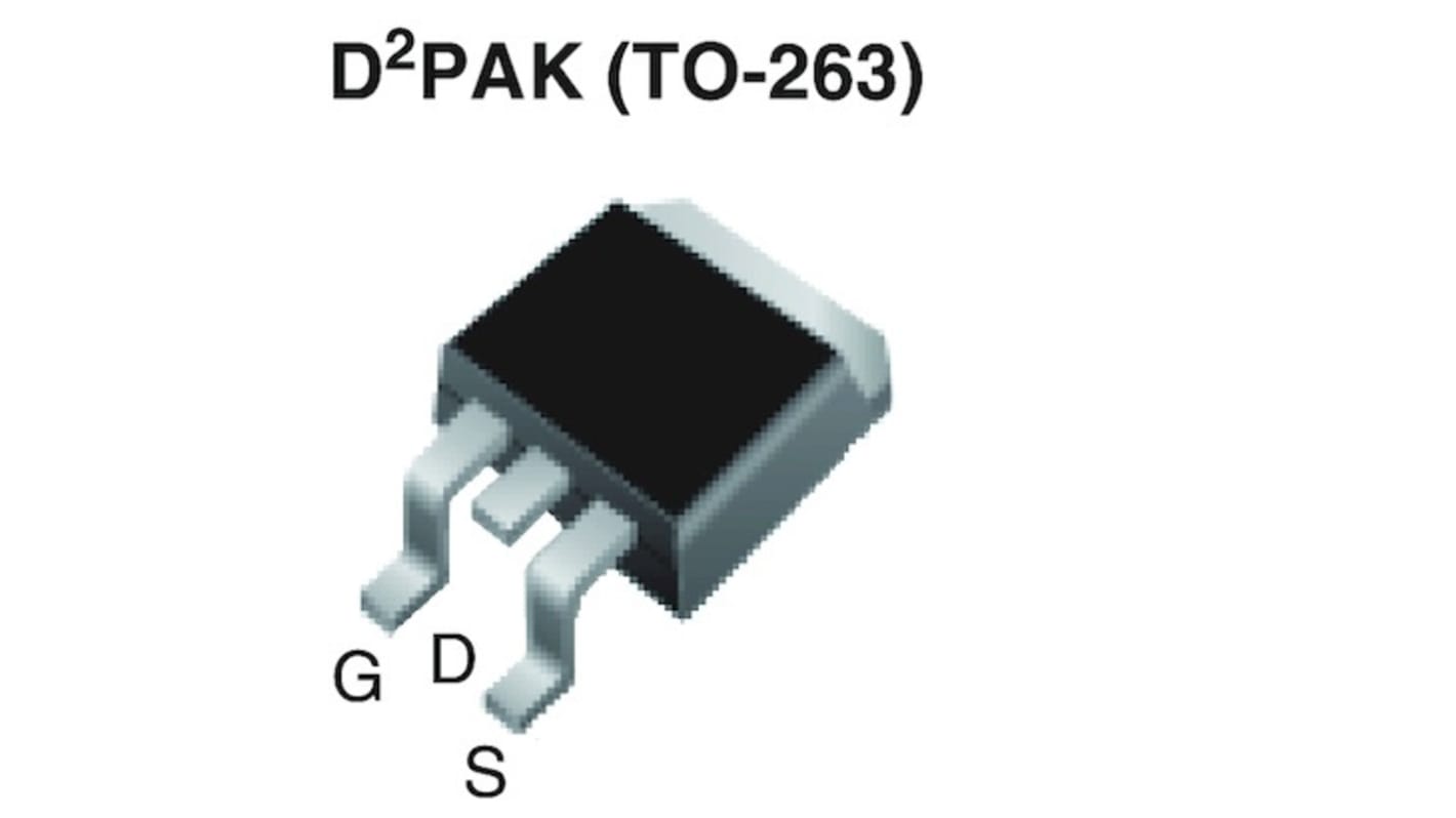 MOSFET Vishay, canale N, 0,054 Ω, 47 A, D2PAK (TO-263), Montaggio superficiale