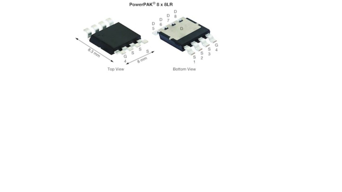 Vishay N-Channel 40 V N-Channel MOSFET, 372 A, 40 V, 8-Pin PowerPAK 8 x 8LR SQJQ148ER-T1_GE3
