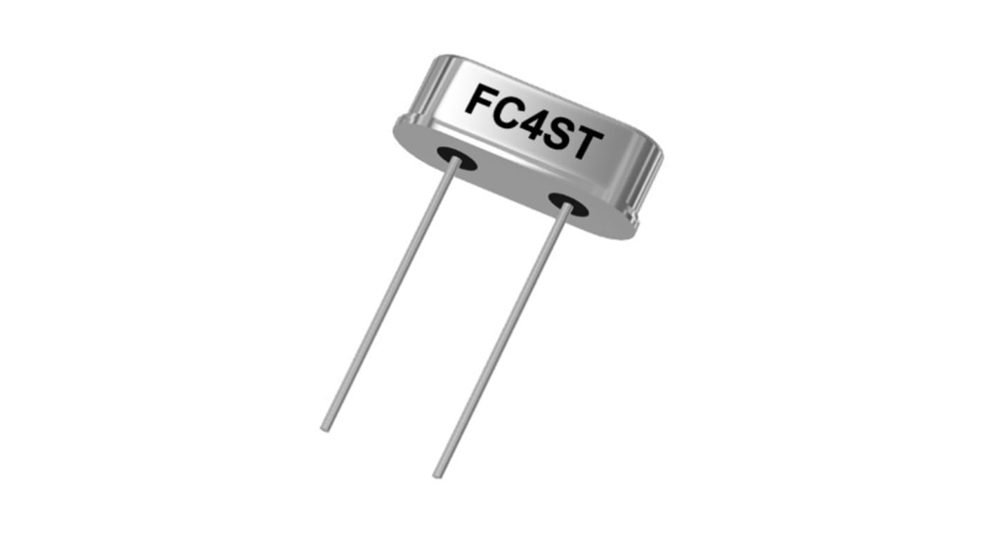 Unidad de cristal 14.7456MHZ, ±30ppm, HC-49-SLF, 2-Pin, 11.35 x 4.64 x 3.6mm