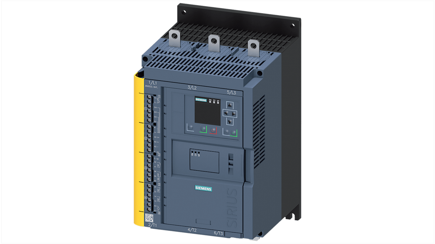 Startér pro plynulý rozběh, řada: 3RW55 30 kW 113 A 480 V AC 3fázový IP00, IP20, rozsah: SIRIUS 3RW