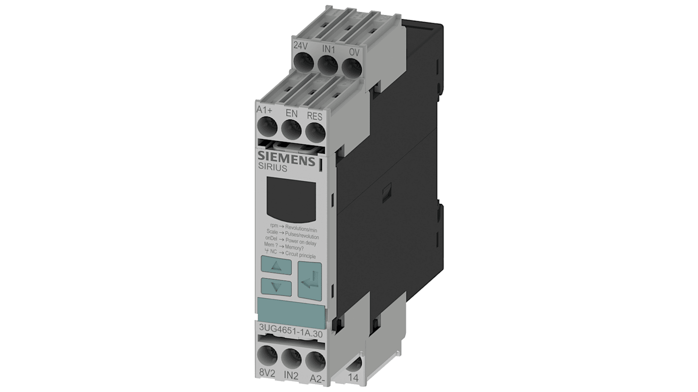 Relè di monitoraggio Velocità Siemens 3UG4651-1AW30 serie 3UG4, SPDT