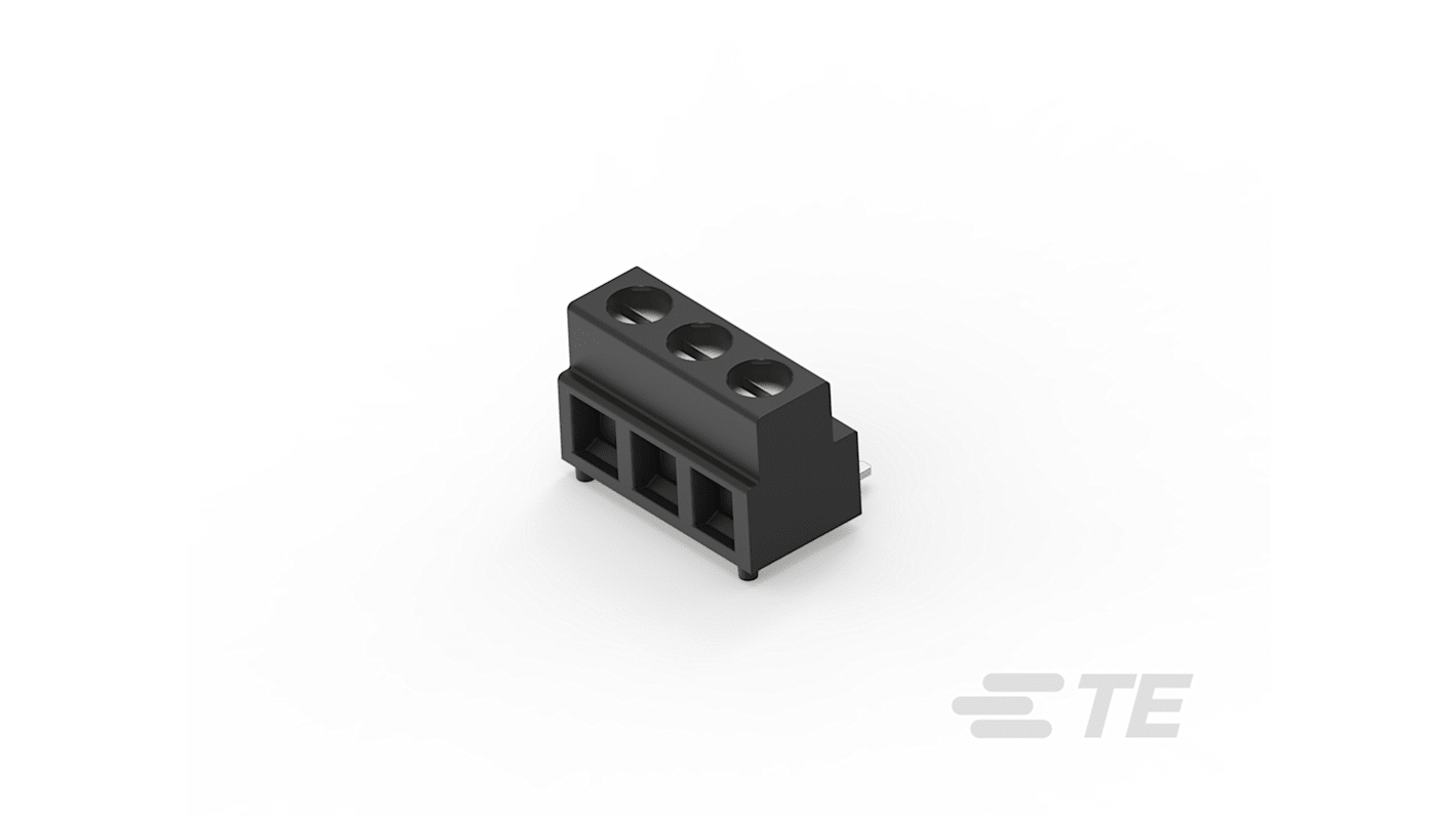 Morsettiera per circuito stampato TE Connectivity Da femmina a maschio a 3 vie, 1 fila, passo 5mm, Montaggio su scheda