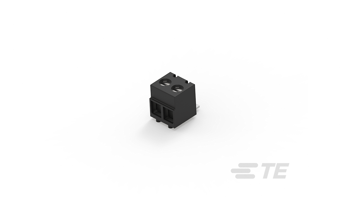 TE Connectivity PCB端子排, 2p, 3.81mm间距, 电路板安装