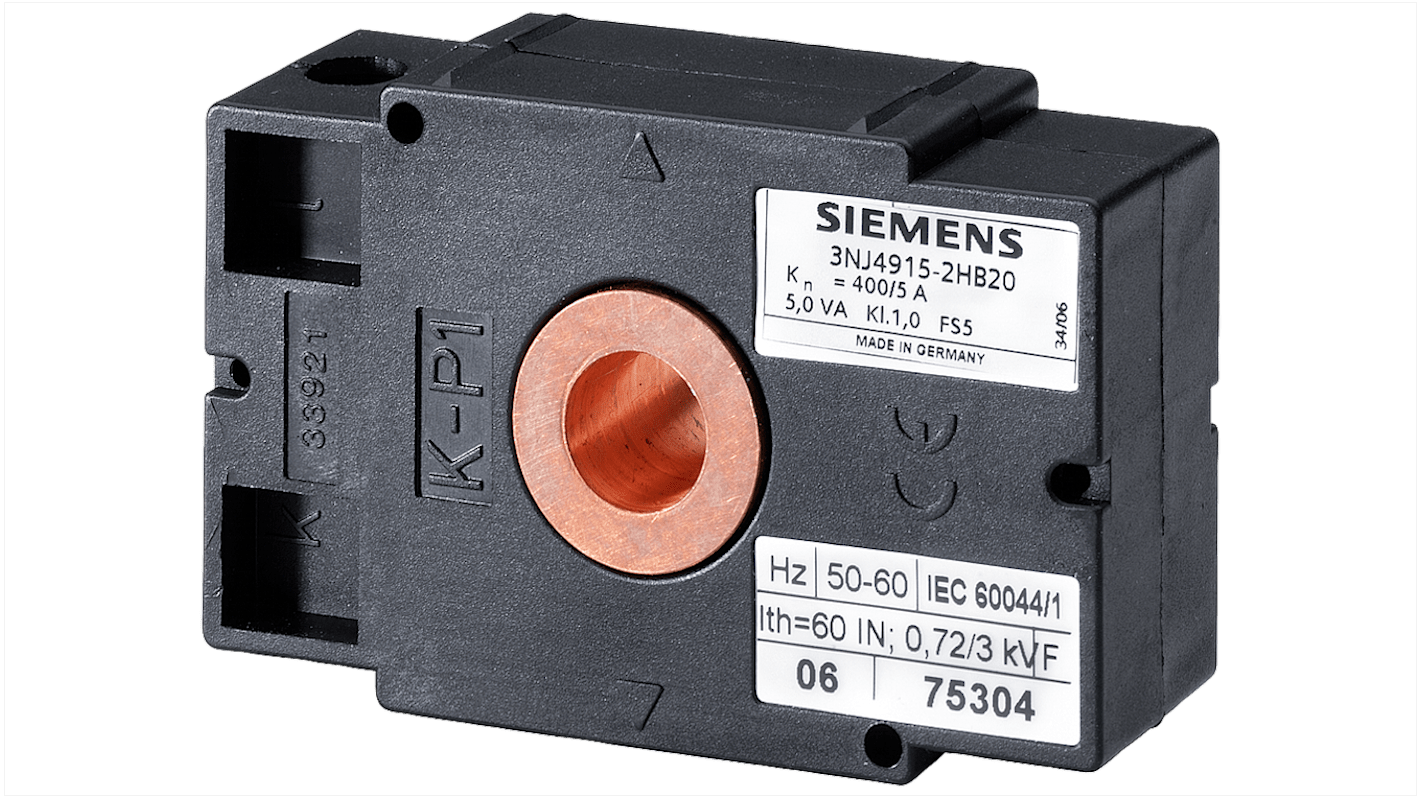 Transformador de corriente Siemens SENTRON, entrada 400A, ratio: 400:1