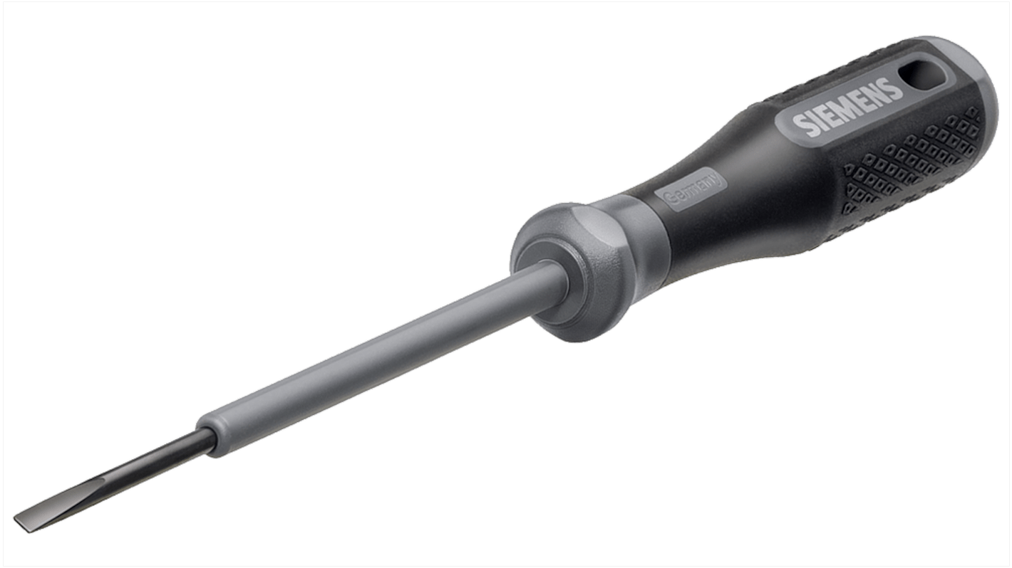 Siemens Slotted  Screwdriver, 3 x 0.5 mm Tip, 200 mm Overall