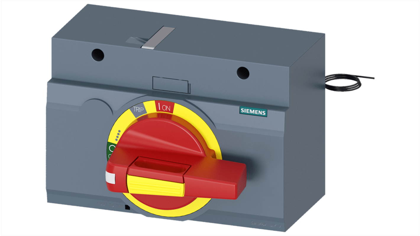 Otočná klika, řada: SENTRON, pro použití s: 3VA1 400/630, 3VA2 400/630 Červená/žlutá rukojeť, délka: 138mm IP30 Siemens