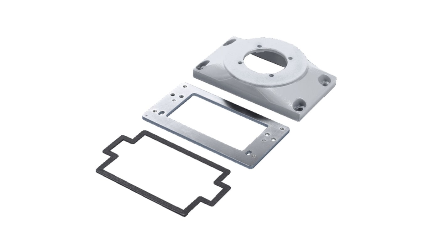 Rittal CP Series Cast Aluminium Plate for Use with Command Panel Onto The Support Arm Or Pedestal