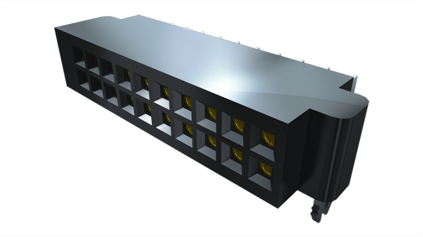 Samtec SFMH Series Straight Surface Mount PCB Socket, 50-Contact, 2-Row, 1.27mm Pitch, Solder Termination