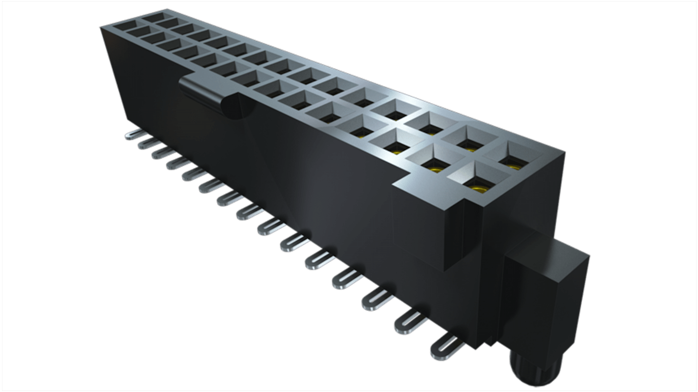 Samtec SFML Series Straight Surface Mount PCB Socket, 30-Contact, 2-Row, 1.27mm Pitch, Solder Termination