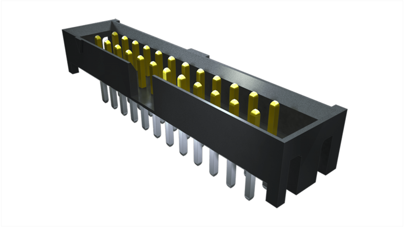 Samtec STMM Series Straight Through Hole PCB Header, 14 Contact(s), 2.0mm Pitch, 2 Row(s), Shrouded