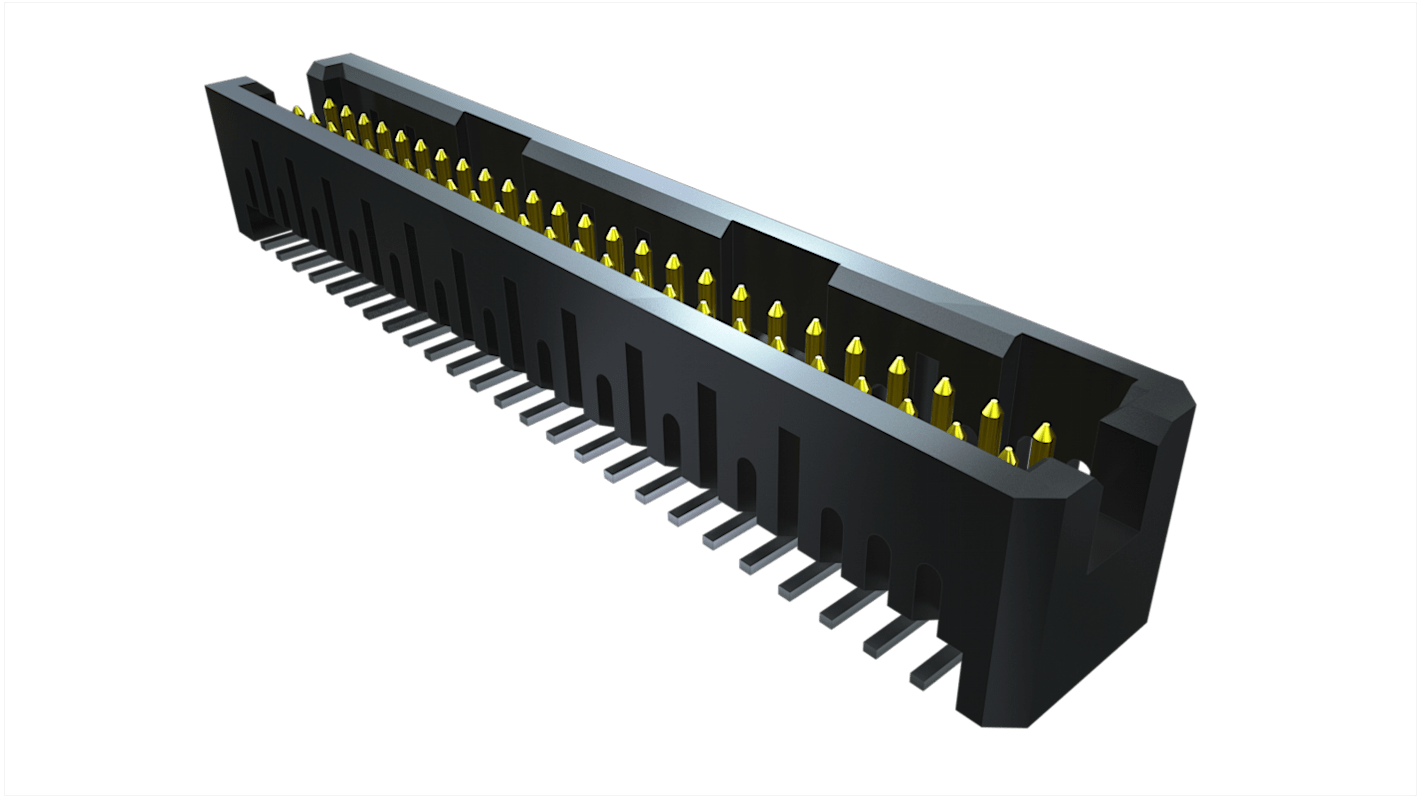 Samtec TFML Series Right Angle PCB Header, 20 Contact(s), 1.27mm Pitch, 2 Row(s), Shrouded