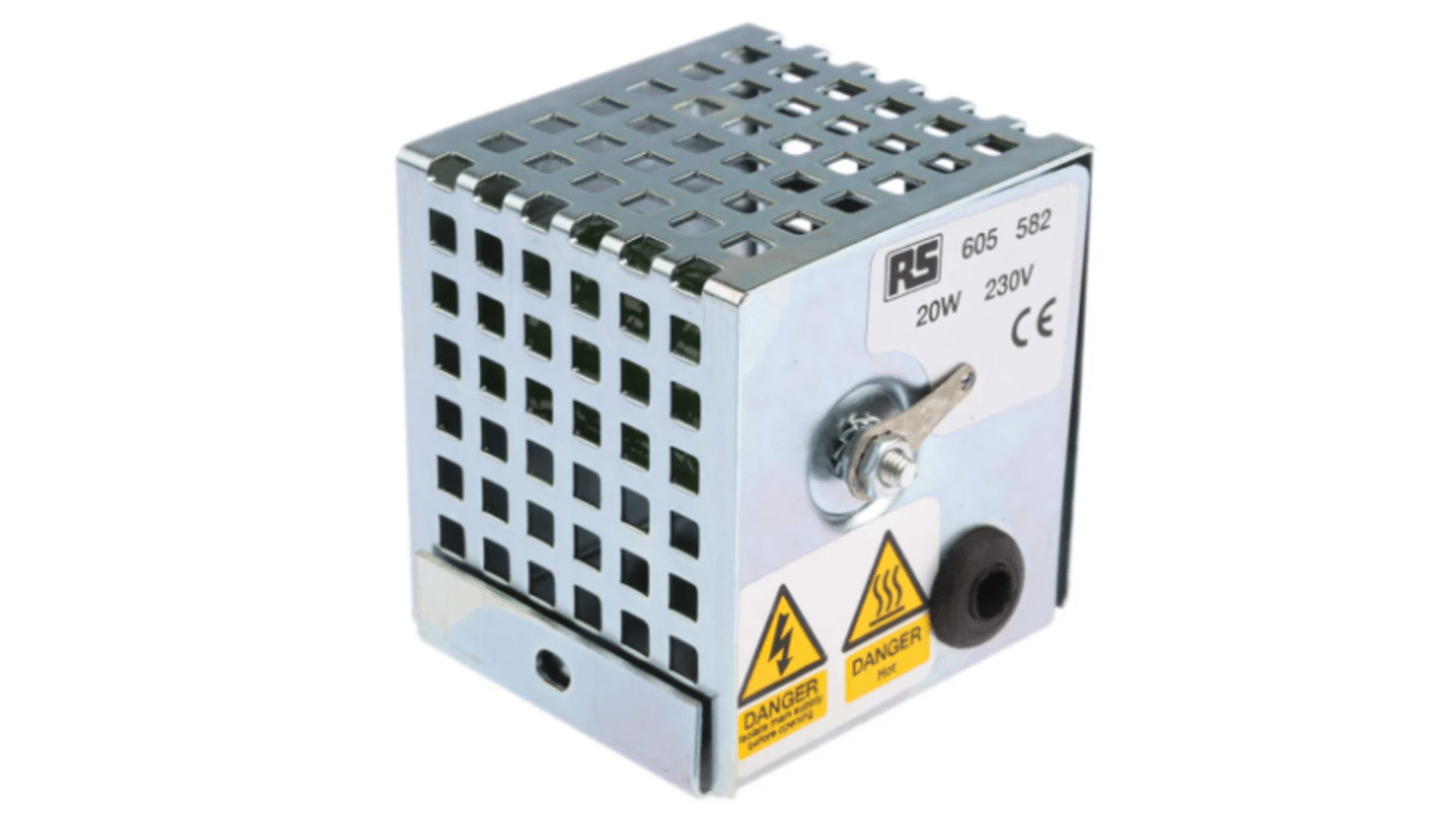 Resistencia calefactora RS PRO de 30W, alim. 230V ac, dim. 65mm, x 67mm, x 70mm