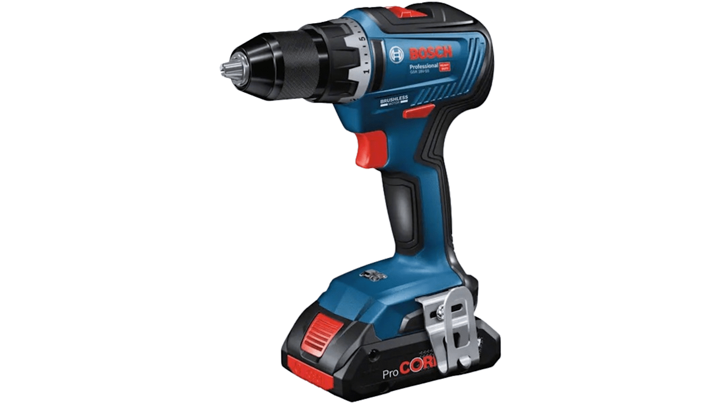 Bosch GSR 18V-55 GSR Li-Ion Akku Bohrschrauber 18V Bürstenlos 1800U/min 5Ah