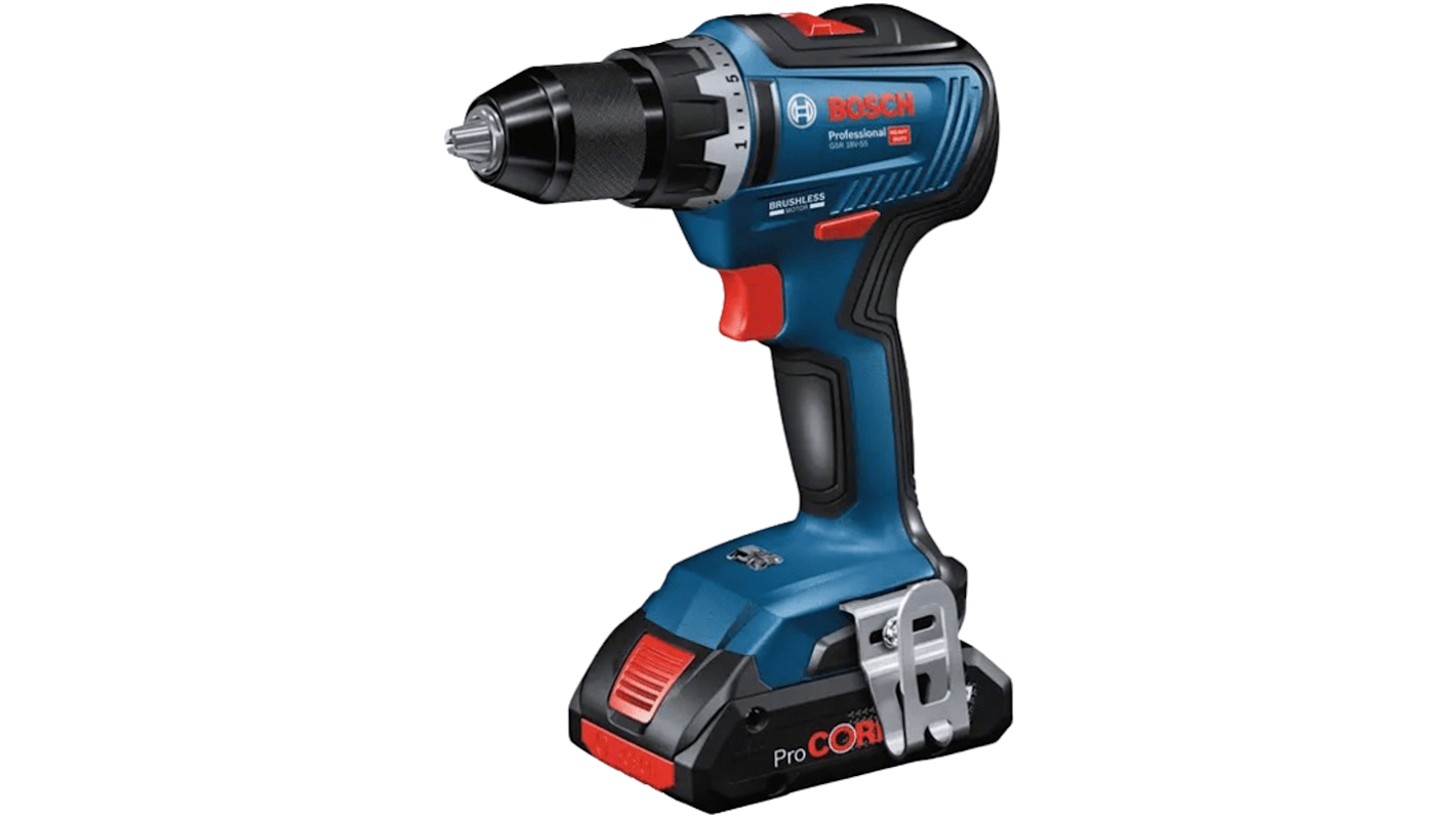 Bosch GSR 18V-55 GSR Li-Ion Akku Bohrschrauber 18V Bürstenlos 18000U/min 5Ah