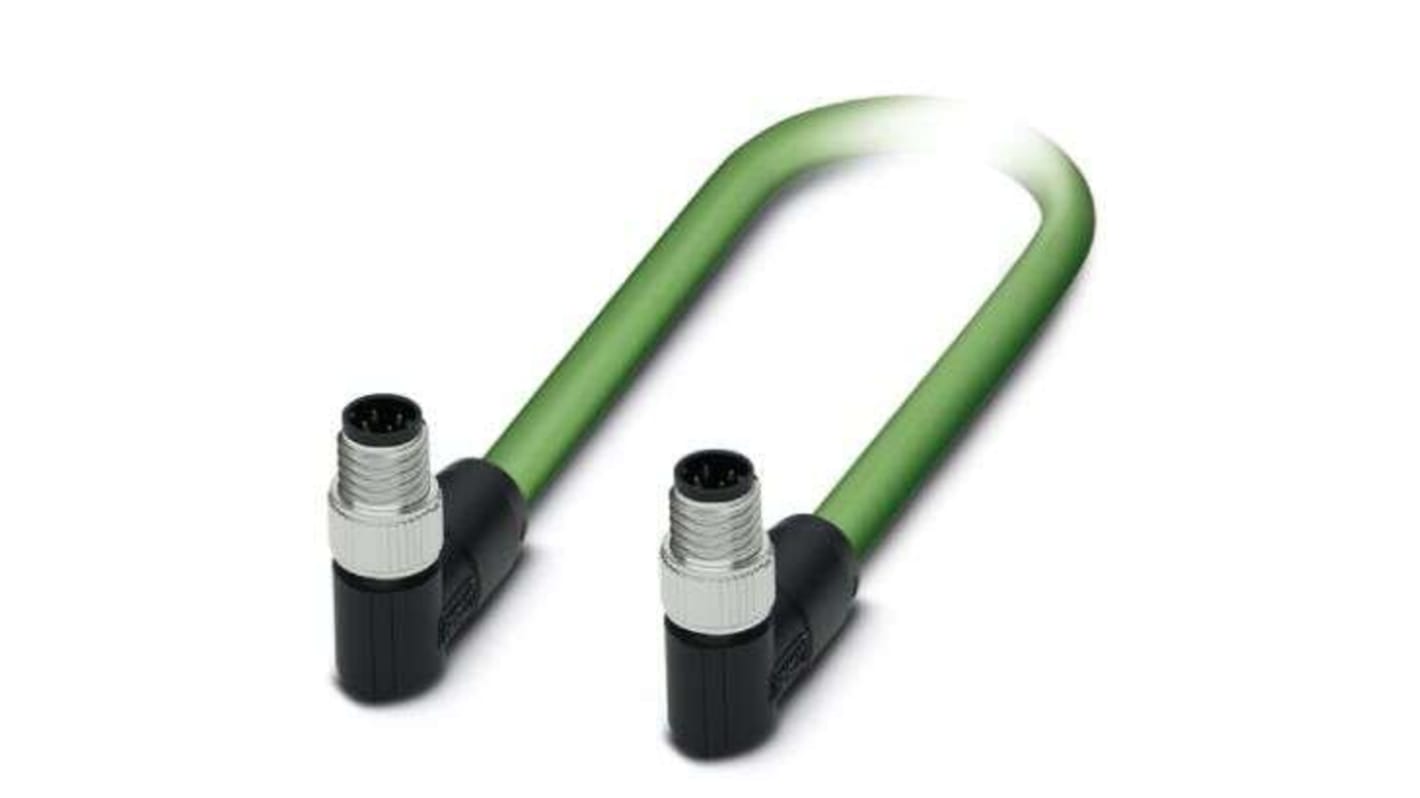 Cable Ethernet Cat5 Phoenix Contact de color Verde, long. 10m, funda de Poliuretano (PUR)