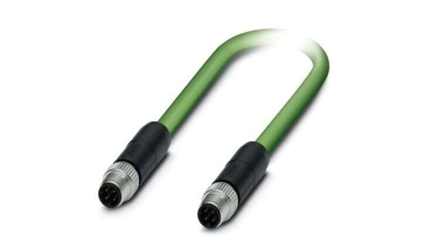 Cable Ethernet Cat5 Phoenix Contact de color Verde, long. 5m, funda de Poliuretano (PUR)