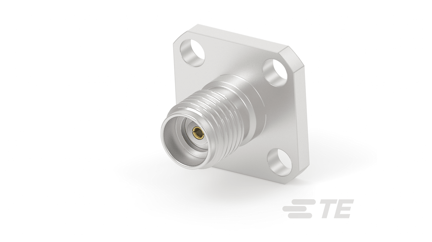 TE Connectivity, Jack Flange Mount SMA Connector, 50Ω, Screw Termination, Straight Body