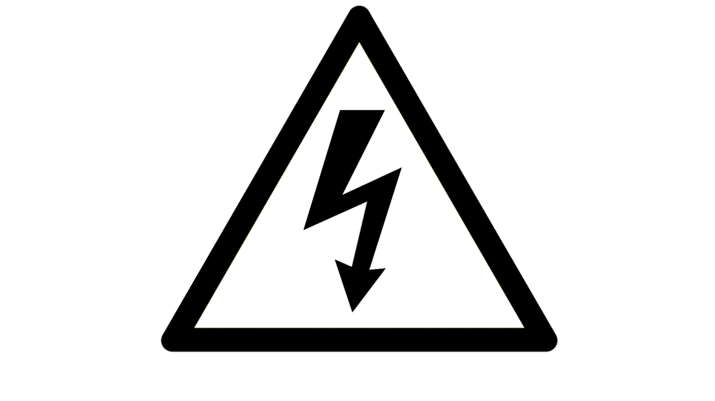 RS PRO Self-Adhesive Electrical Hazard Label