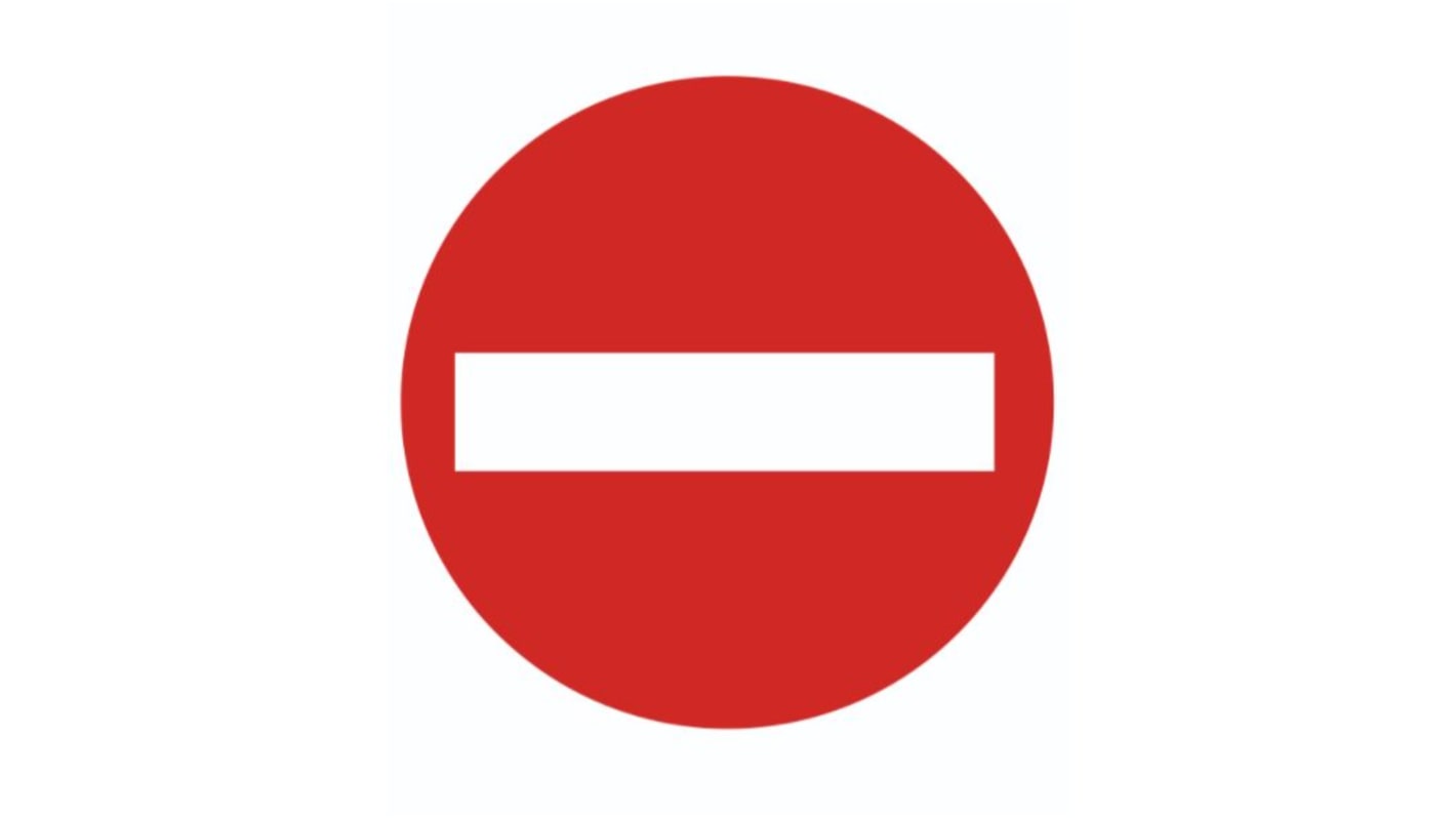 RS PRO PVC No Access/Entry Road Traffic Sticker