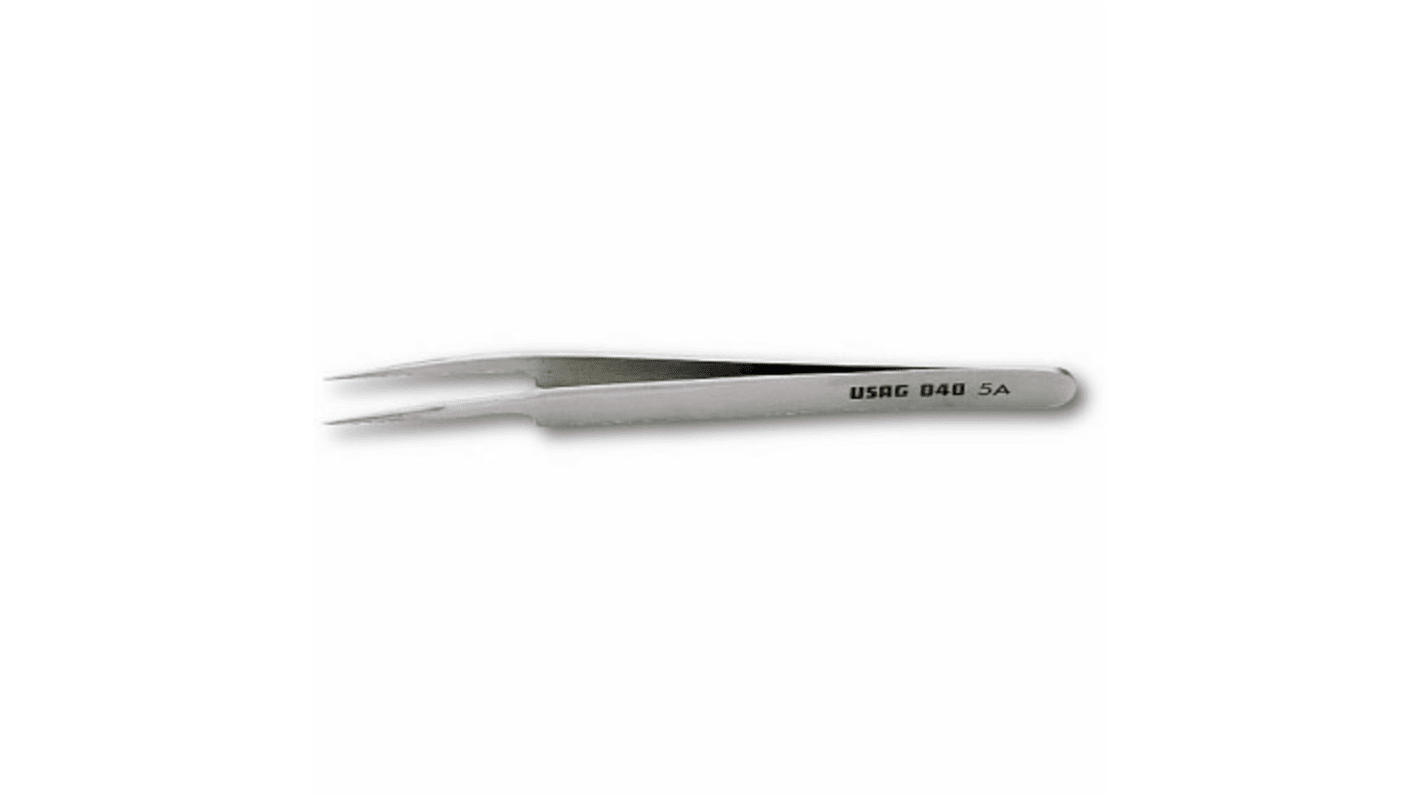 Set di pinzette Usag 040/5A in Acciaio, 115 mm , becco Affilato, anti-magnetiche
