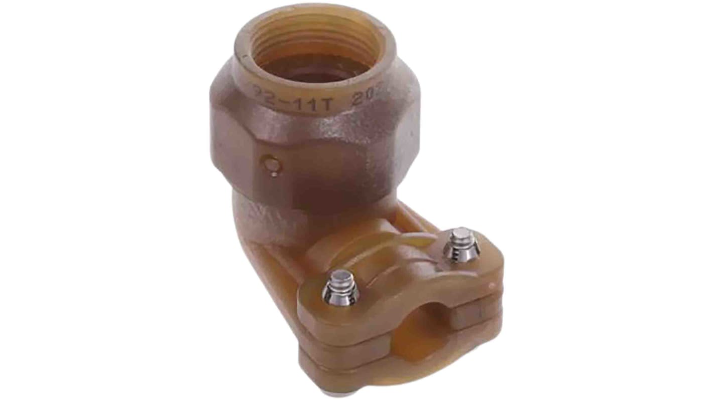 Amphenol India, M85049Size 17 Right Angle Circular Connector Backshell With Strain Relief, For Use With Connector
