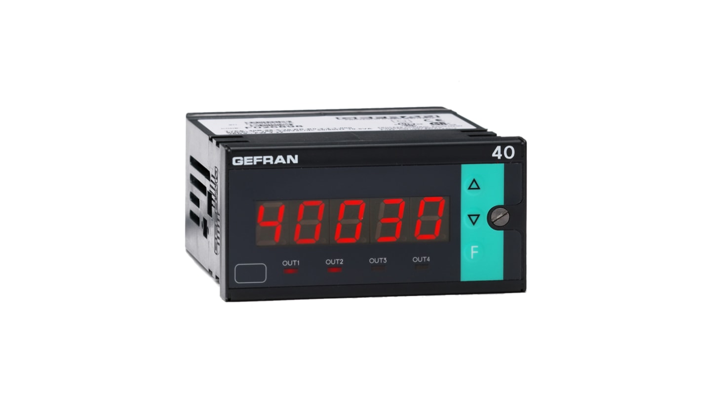Analizador de red multifunción de panel Gefran, con display LED, para Fuerza, Presión, dim. 92mm x 44.5mm