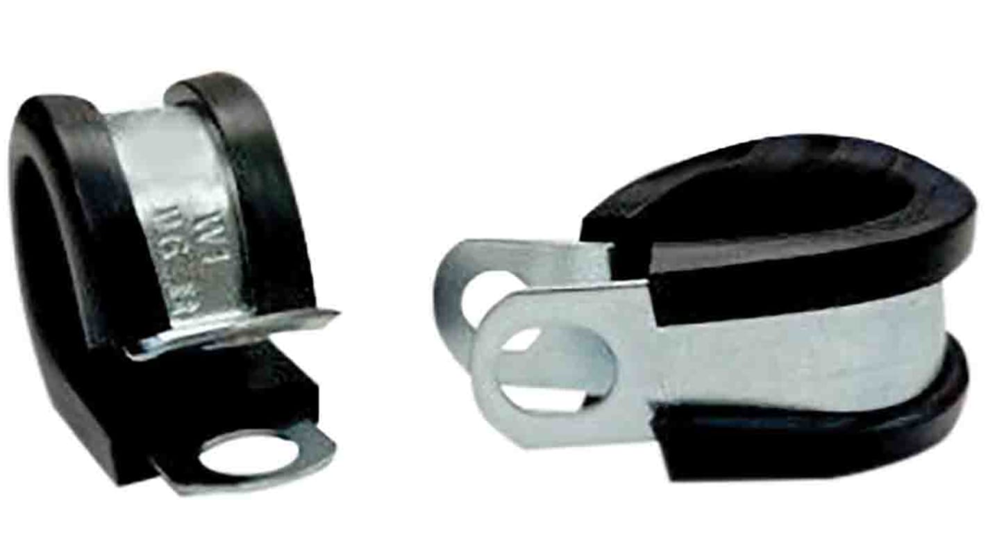 RS PRO 9mm Black, Steel P Clip