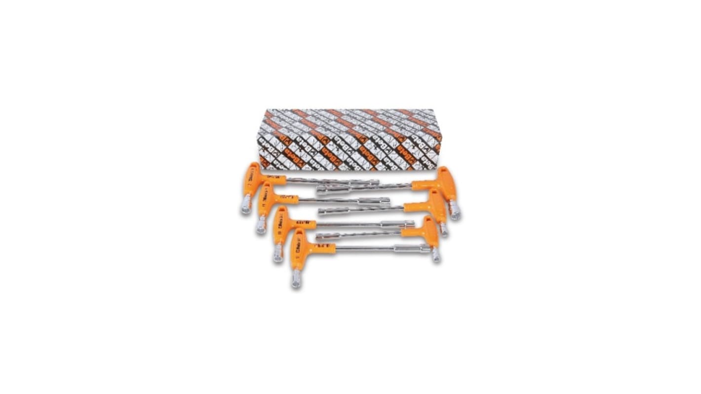 BETA 7 mm, 8 mm, 9 mm, 10 mm, 11 mm, 12 mm, 13 mm Hex Socket Spanner Set with T-Handle Handle, 255 mm Overall