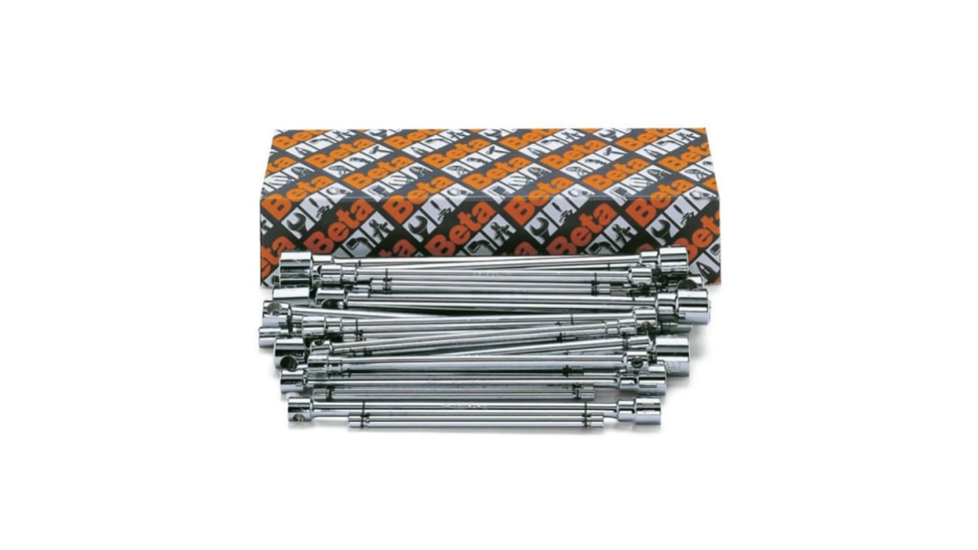 BETA 7 mm, 8 mm, 10 mm, 11 mm, 12 mm, 13 mm, 14 mm, 17 mm, 19 mm Hex Socket Spanner Set with T-Handle Handle, 274 mm