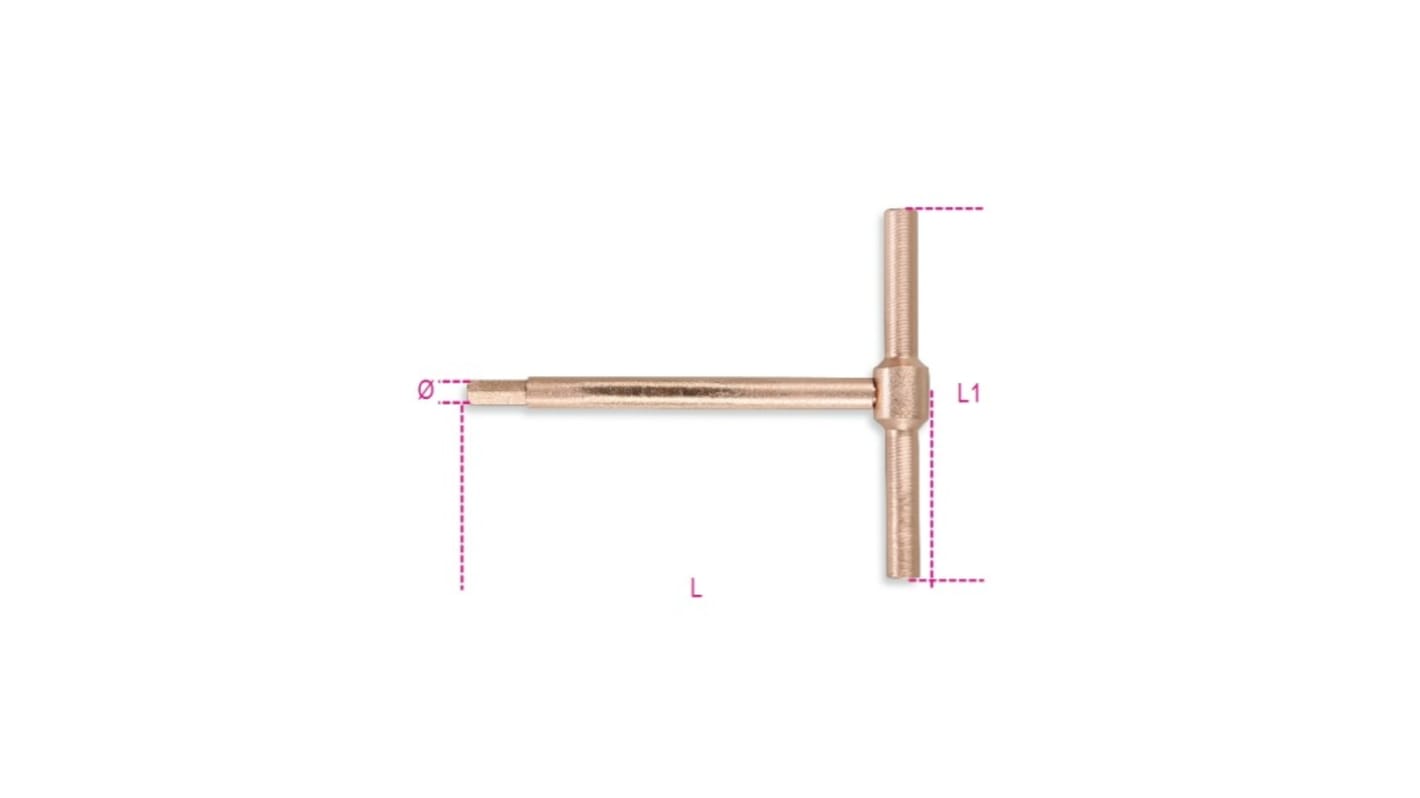 BETA T Shape Metric Hex Key, 6mm