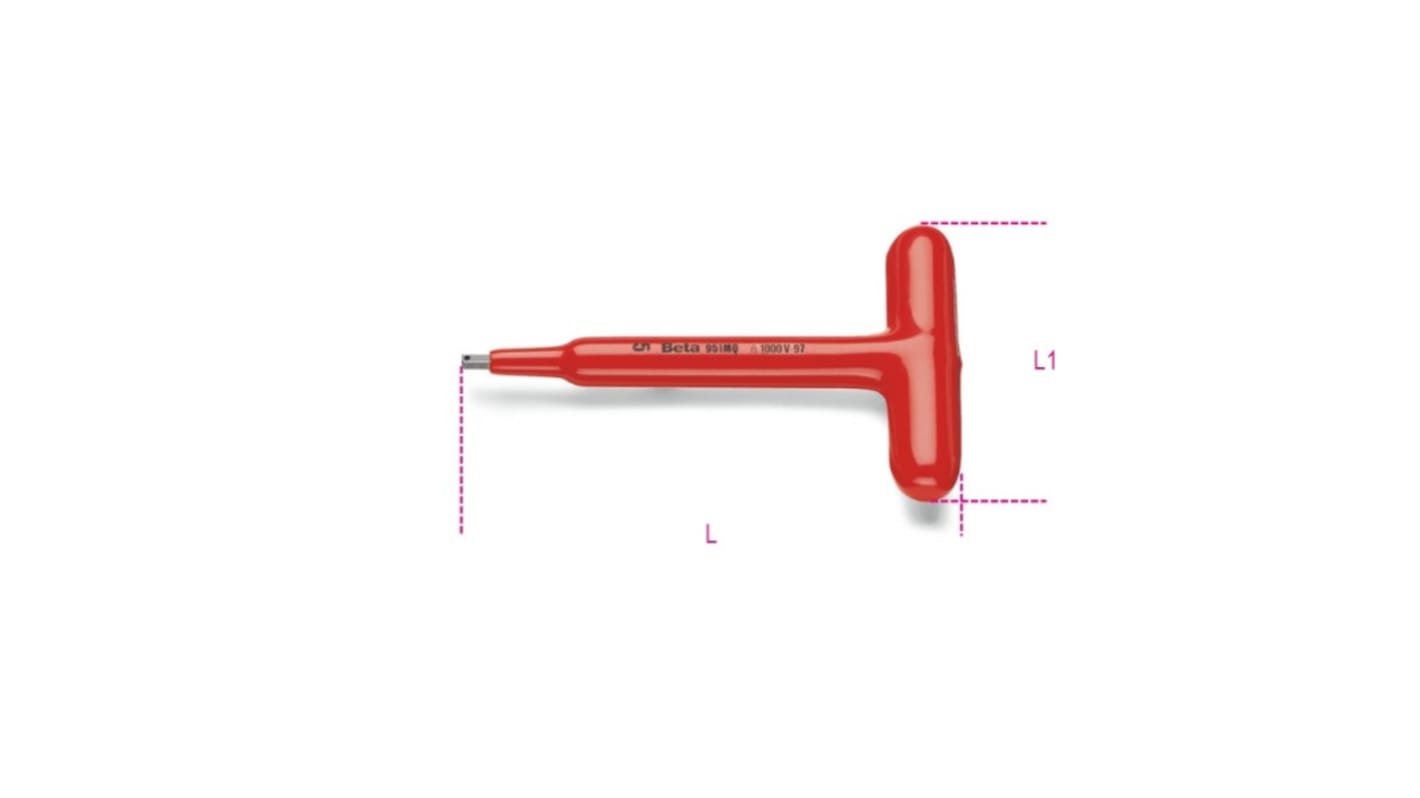 BETA T Shape Metric Hex Key, 4mm