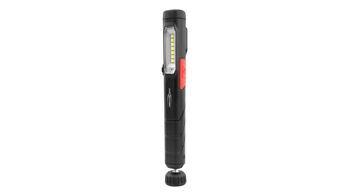 Ansmann 充电式笔形手电筒, 210 lm, LED, 锂离子 3.7 V 1100 mAh电池, 黑色, IP20, PL210R