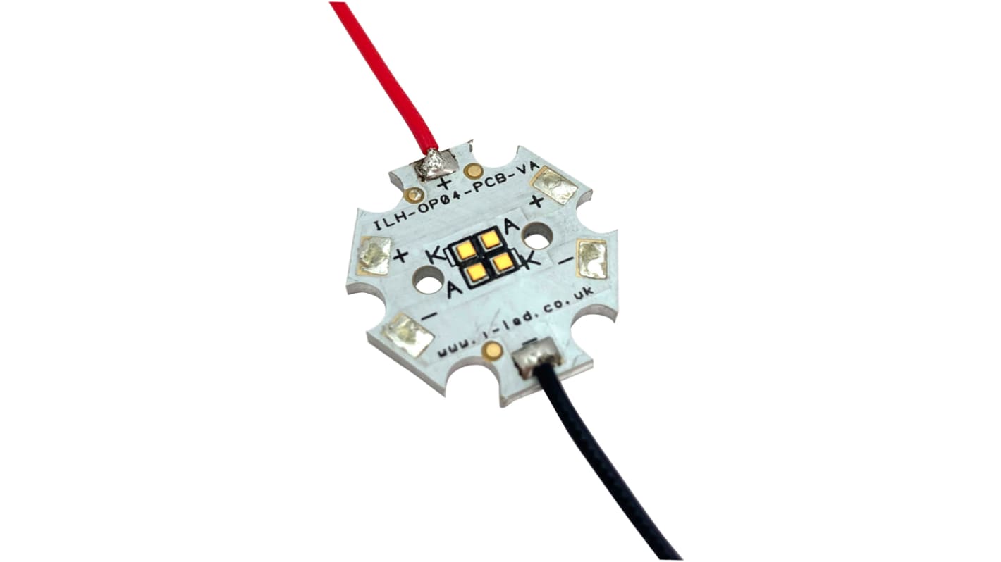 Kruhové LED pole, řada: OSLON Pure 1010 4 PowerStar ILH-OP04-NW90-SC221-WIR200. barva Neutrální bílá 4 300 lm ILS 7,6W