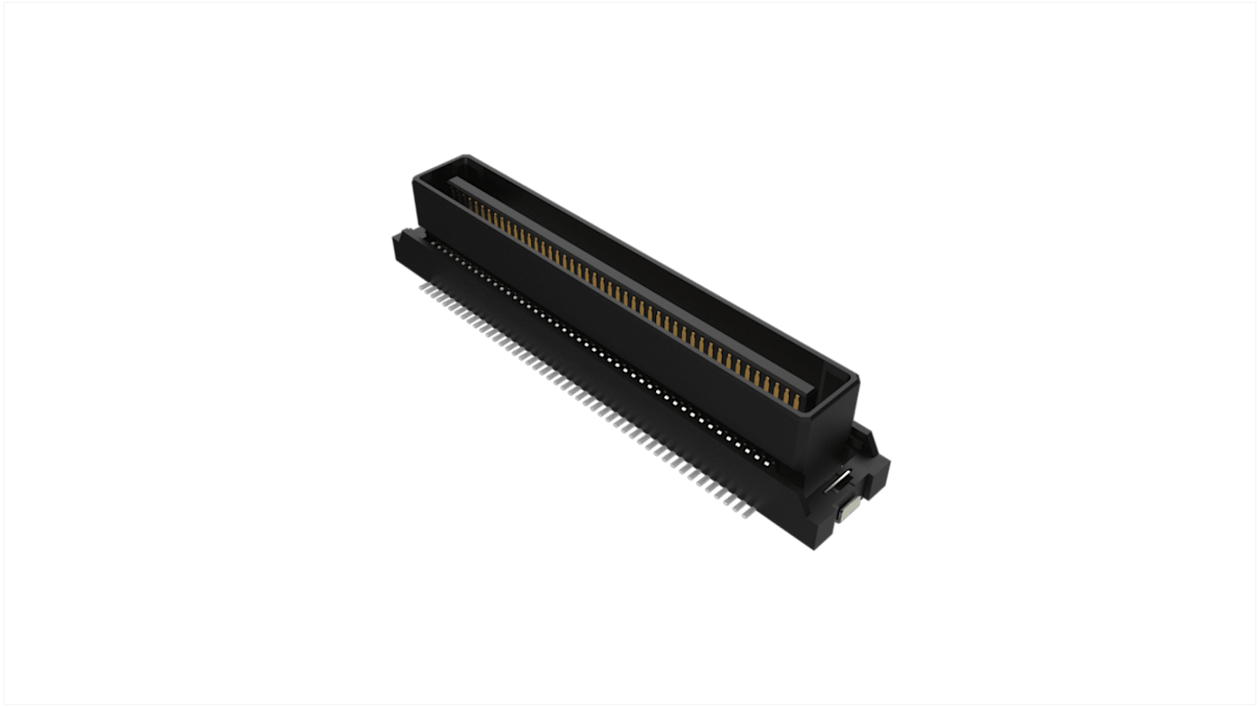 Amphenol ICC B406 Series Vertical Surface Mount PCB Header, 90 Contact(s), 0.8mm Pitch, 2 Row(s), Shrouded