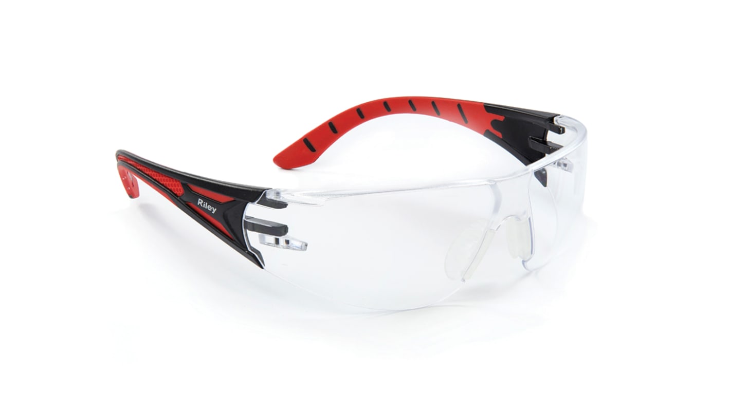 Occhiali anti appannamento Riley STREAM RED con lenti col. Trasparente, Protezione UV, Resistenti ai graffi